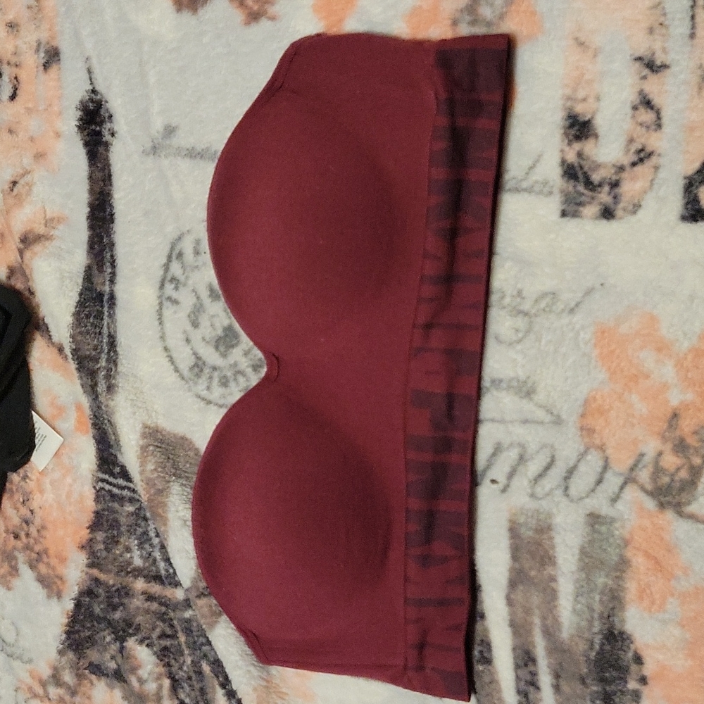 💕Pink cool & comfy bandeau burgundy color